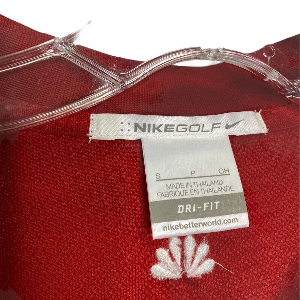 Nike Golf Women's Polo Shirt Dri-Fit Red Short Sleeve NBC Connecticut‎ Logo Sz S